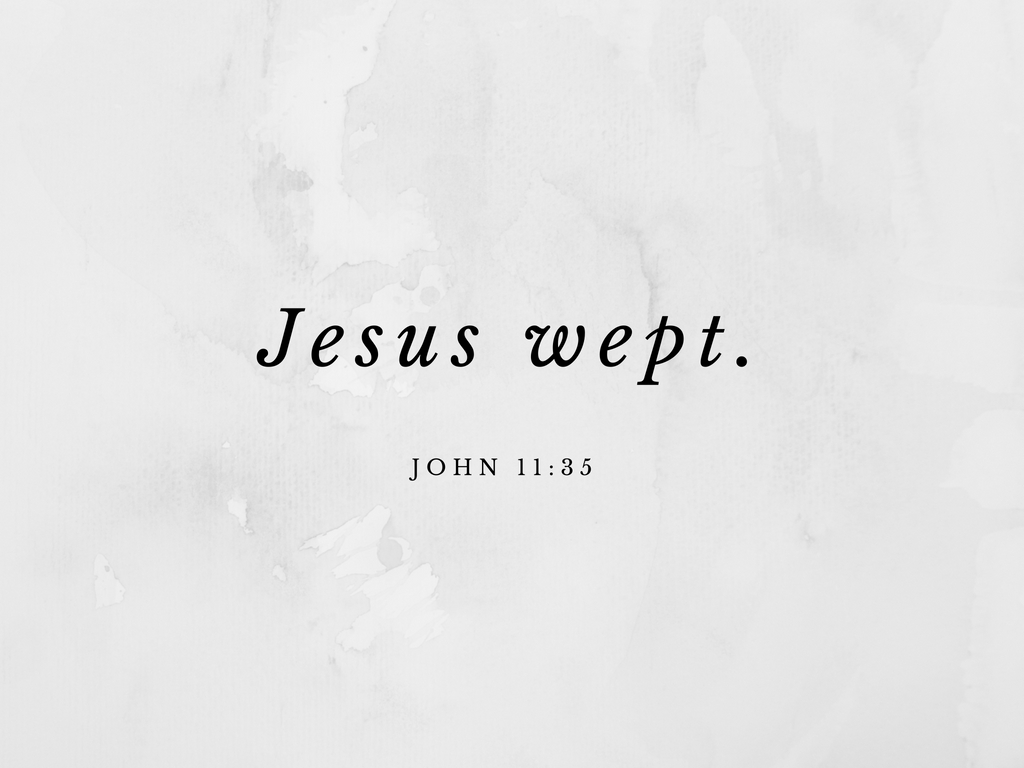 Jesus Wept (You Can Too)